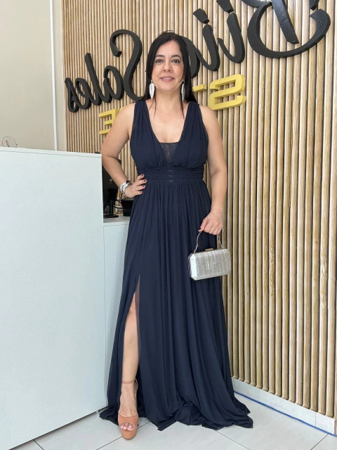 VESTIDO TULE ELASTANO REGATA TRANCA - comprar online