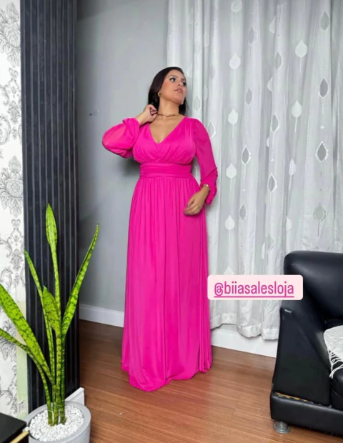 VESTIDO TULE MANGA LONGA ELASTANO - comprar online