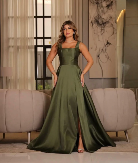 VESTIDO ZIBELINE ALCA LARGA CINTO GAB - comprar online