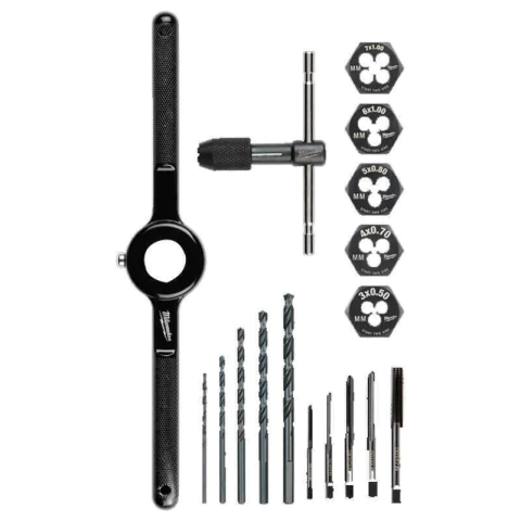 Set 17 piezas Machos, Mechas y Terrajas MM Milwaukee 4922-5601 - comprar online