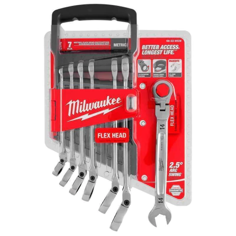 SET 7 LLAVES CRIQUE METRICAS RACHET CON CABEZAL FLEXIBLE 4822-9529 - comprar online