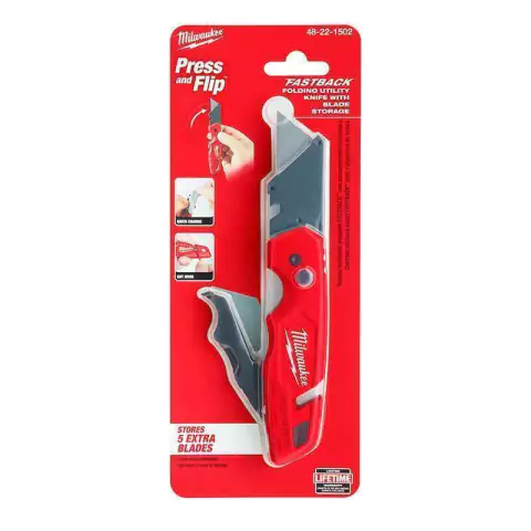 Cutter Milwaukee Plegable FASTBACK Con slot para hojas 4822-1502