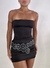 Vestido strapless luzbe negro - comprar online