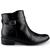 BOTA FEM REF:2453104 RAMARIM EM COURO/CANO CURTO COM FIVELA