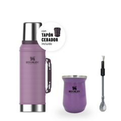 Combo Stanley: Termo 950 ml + Mate 236 ml + Bombilla Spoon