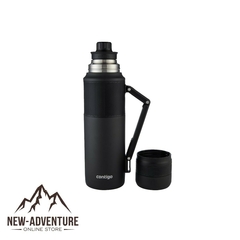 Termo Contigo de 1183 ML en acero inoxidable de color negro, con tapa y vaso incluidos.