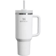 Vaso Quencher H2.0 FlowState™ de 1.2L en color blanco, diseñado para hidratación duradera con un diseño ergonómico y sostenible.