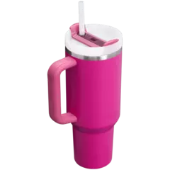 Vaso Quencher H2.0 FlowState™ de 1.2L en color rosa, con diseño ergonómico y tapa con sorbete.