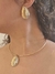 Coleção Sempre Bella: Chocker Gota Organica Prata e Dourada com Brincos - comprar online