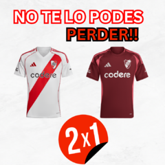 CAMISETA TITULAR DE RIVER + CAMISETA ALTERNATIVA DE REGALO