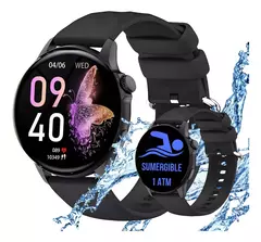 Reloj Smart Watch Sumergible Smartbit W2 Pro Negro Redondo Reloj Inteligente Resistente Al Agua Gps - tienda online