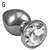 Imagem do G| PLUG ANAL REDONDO DE AÇO INOXIDÁVEL CÔNICO COM CRISTAL ARREDONDADO DIAMANTE LD IMPORT - (ESTOQUE IPANEMA)
