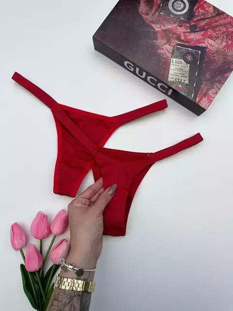Calcinha Fio Fita - VERMELHO - ESTOQUE IPANEMA - comprar online
