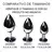 G| PLUG ANAL REDONDO DE AÇO INOXIDÁVEL CÔNICO COM CRISTAL ARREDONDADO LD IMPORT - DLESS