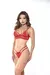 Conjunto Sem Bojo Rendado com detalhes de tule liusion VERMELHO - Y7011