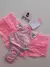 Calcinha Rosa Baballo com Verde água Estilo Calecon - MB106