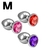 M| PLUG ANAL REDONDO DE AÇO INOXIDÁVEL CÔNICO COM CRISTAL - LD IMPORT