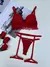 Conjunto COM BOJO + CINTA LIGA VERMELHO- Jasmine OMD