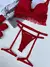 Conjunto COM BOJO + CINTA LIGA VERMELHO- Jasmine OMD na internet