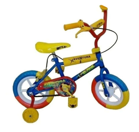 Bicicleta infantil infantil Zambito R12 color azul/rojo con ruedas de entrenamiento