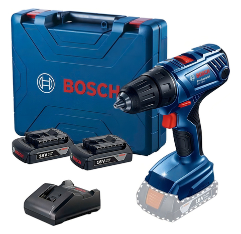 Taladro Atornillador Bosch 13mm GSR 180 LI +2 Baterías + Cargador + Maletín