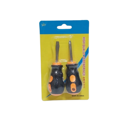 Set de Dos Destornilladores Cortos 1 Philips y 1 Plano - comprar online