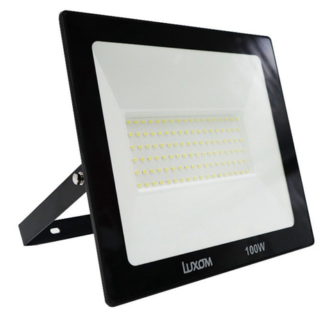 Reflector Led Exterior 100w Proyector Luz Fría Carcasa Negra
