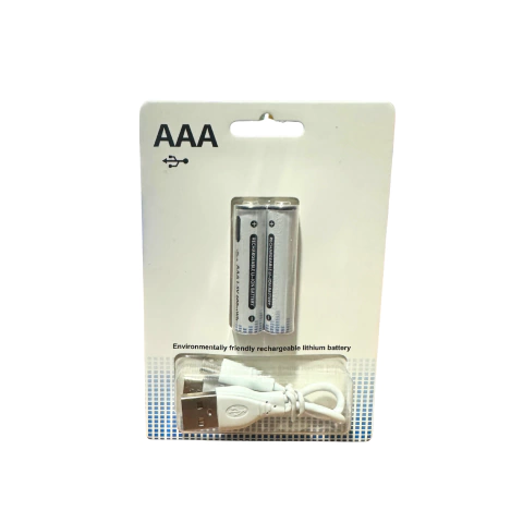 Pilas Recargables Usb - C Triple A x 2 Unidades 600mah - comprar online