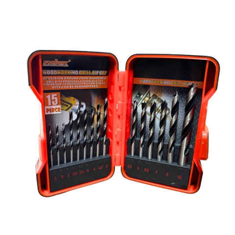 Juego de Mechas para Madera x 15 Unidades con Estuche