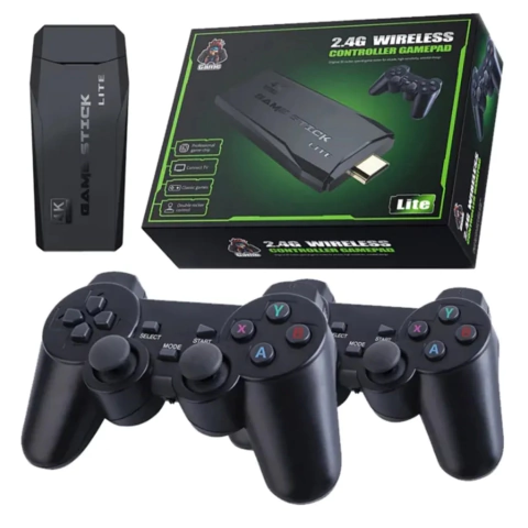 Consola Game Stick 4k con 2 Joysticks Inalámbricos 10 mil Juegos Retro