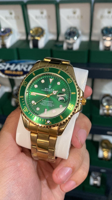 Rolex Submariner AA - Full Gold Verde - Estuche Verde - comprar online