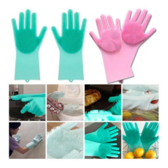 Guantes Silicona Esponja Lavaplatos Mascota Cocina Moderno en internet