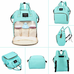 Mochila Maternal Con Compartimientos Neceser CELESTE - tienda online