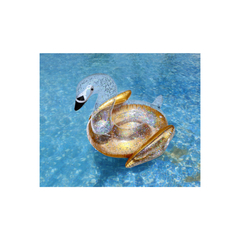 Inflable de pileta Cisne Dorado y Glitter 1.22m x 1.13m - comprar online