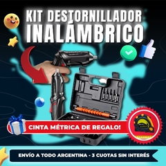 Destornillador Inalambrico 46 Piezas + Cinta métrica de Regalo