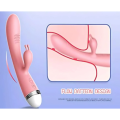 Imagen de Vibrador Doble Estimulador Texturado 20cm