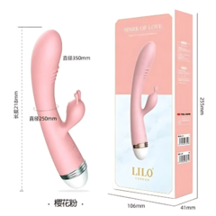 Vibrador Doble Estimulador Texturado 20cm - comprar online