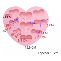 Molde de Silicona Corazones en internet