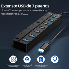 Hub de 7 Puertos Usb 3.0