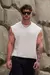 3012 - Drop Shoulder Knit Cut-Off - Dark Fitness