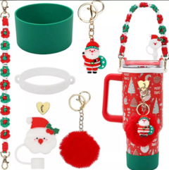 ACCESORIOS PARA VASO STANLEY CORREA, FUNDA SILICONA Modelo: Navideño - SatisFaction™