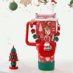 ACCESORIOS PARA VASO STANLEY CORREA, FUNDA SILICONA Modelo: Navideño - SatisFaction™