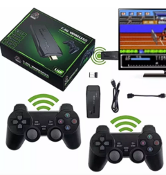 GAME STICK XMI GAME BOX 8K 3000+ APPS 2 CONTROLES - PRETO