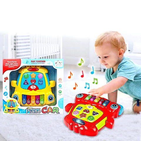 Piano Didactico Musical Para Bebe - forma carrito