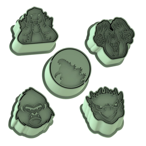 Ejetor e modelador de Docinhos e Doces Godzilla