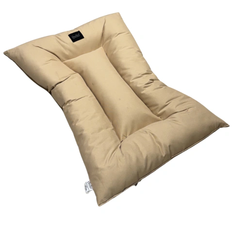 Colchón impermeable beige para perros pequeños y medianos, tamaño 90x60 cm