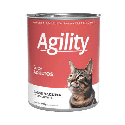AGILITY CATS CARNE LATA X 340GRS. (00861) - comprar online