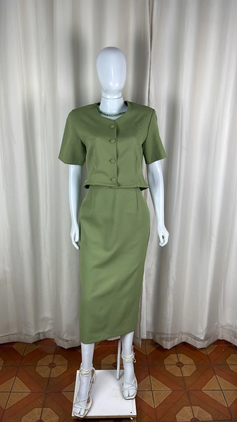 Conjunto alfaiataria verde TAM 40