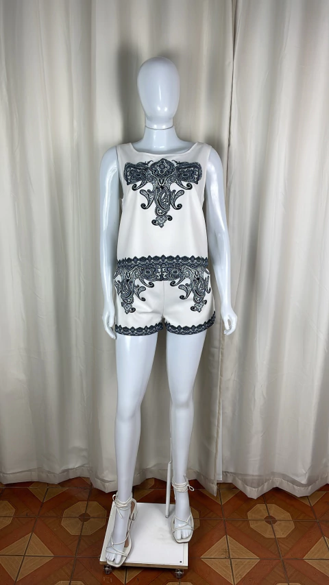 Conjunto branco boho TAM 40