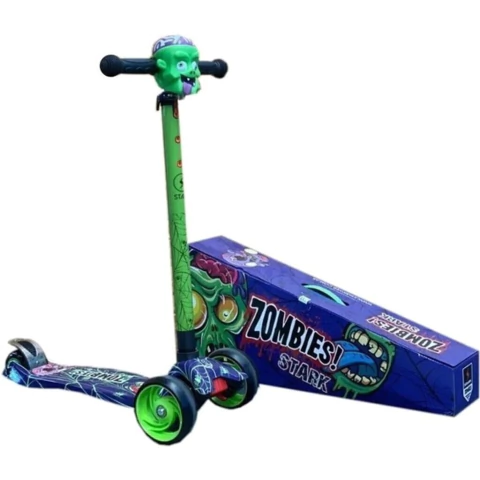 Monopatin Scooter 3 Ruedas Luz Stark Zombies Plegable Alumin